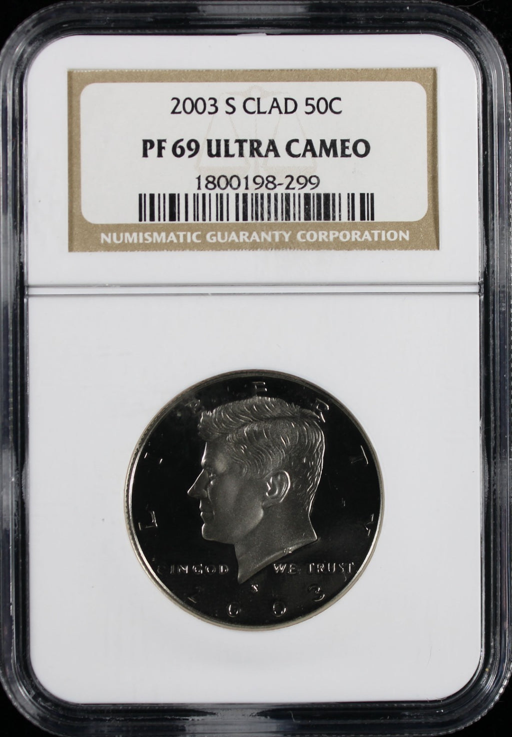 2003-S Kennedy Proof Half Dollar 50c NGC PF 69 Ultra Cameo