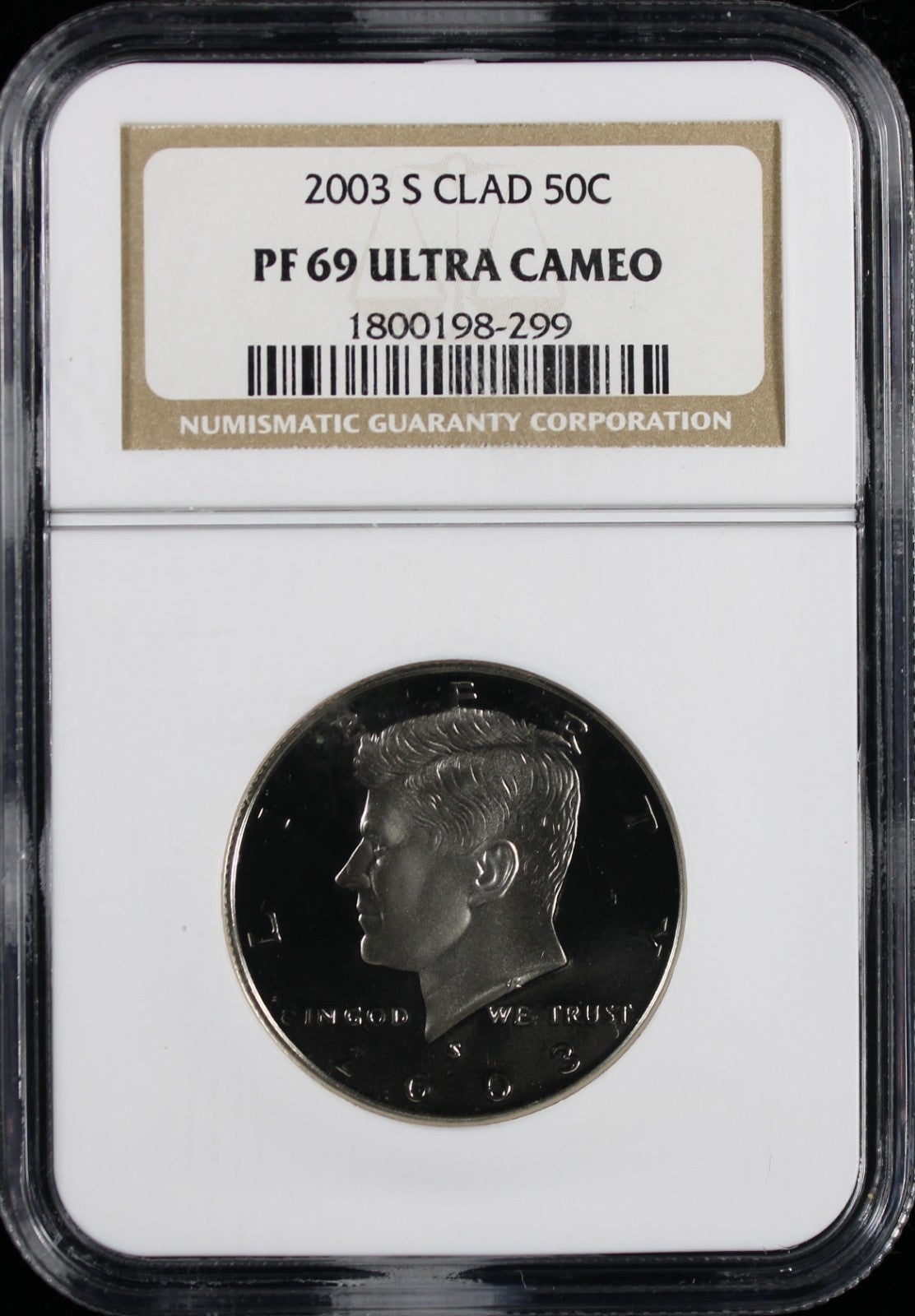 2003-S Kennedy Proof Half Dollar 50c NGC PF 69 Ultra Cameo