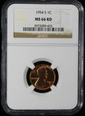 1954-S Wheat Lincoln Cent 1c NGC MS66 RD