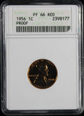 1956 Proof Wheat Lincoln Cent 1c ANACS PF66 Red