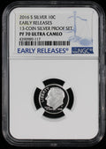 2016-S Proof Roosevelt Silver Dime 10c NGC PF70 UCAM Ultra Cameo