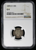 1895-O Barber Dime 10c NGC G4