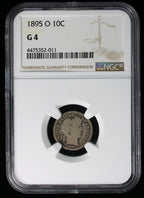 1895-O Barber Dime 10c NGC G4