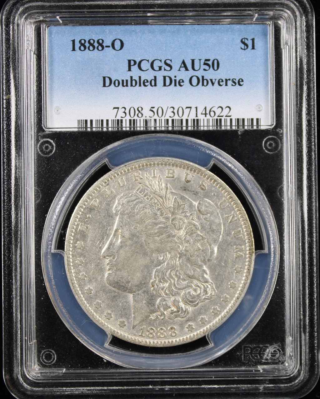 1888-O $1 Morgan PCGS AU58 Double Died Obverse