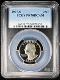 1977-S Proof Washington Quarter 25c PCGS PR70 DCAM Deep Cameo