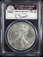 2011-W Silver Eagle MS70 PCGS Struck at West Point Mercanti Signed