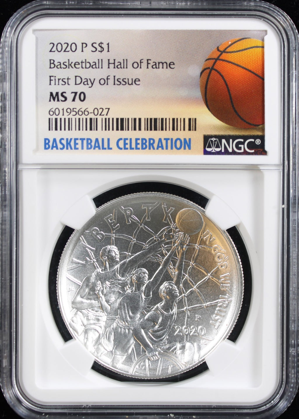 2020 $1 Basketball Hall of Fame $1 NGC MS70 First Day of Issue