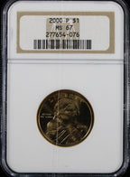 2000-P Sacagawea Dollar $1 NGC MS67 (Scratch on Holder)