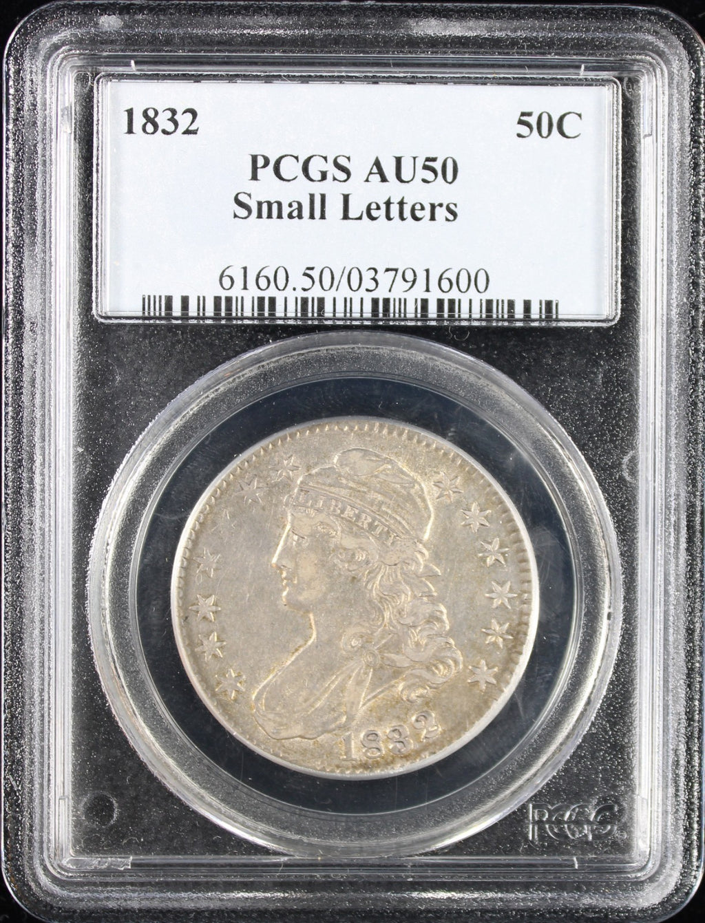 1832 Bust Half 50c PCGS AU50 Small Letters