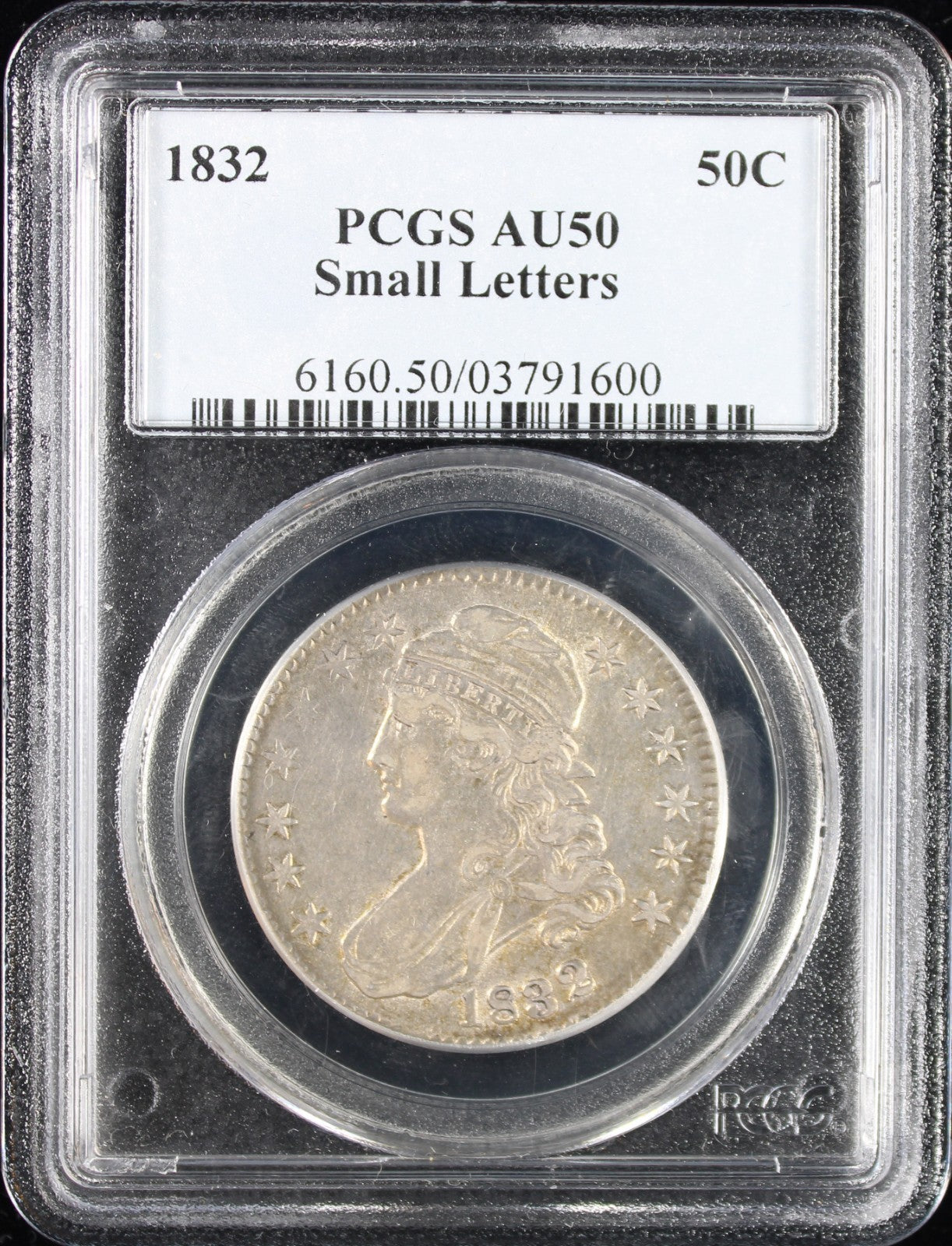 1832 Bust Half 50c PCGS AU50 Small Letters