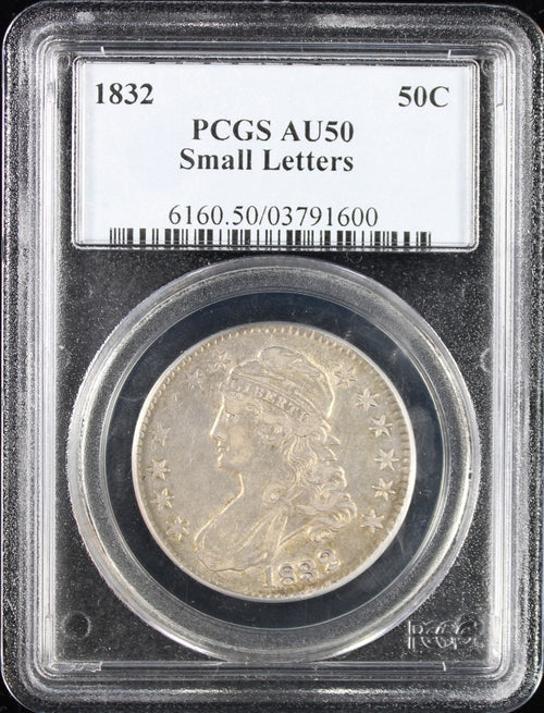 1832 Bust Half 50c PCGS AU50 Small Letters