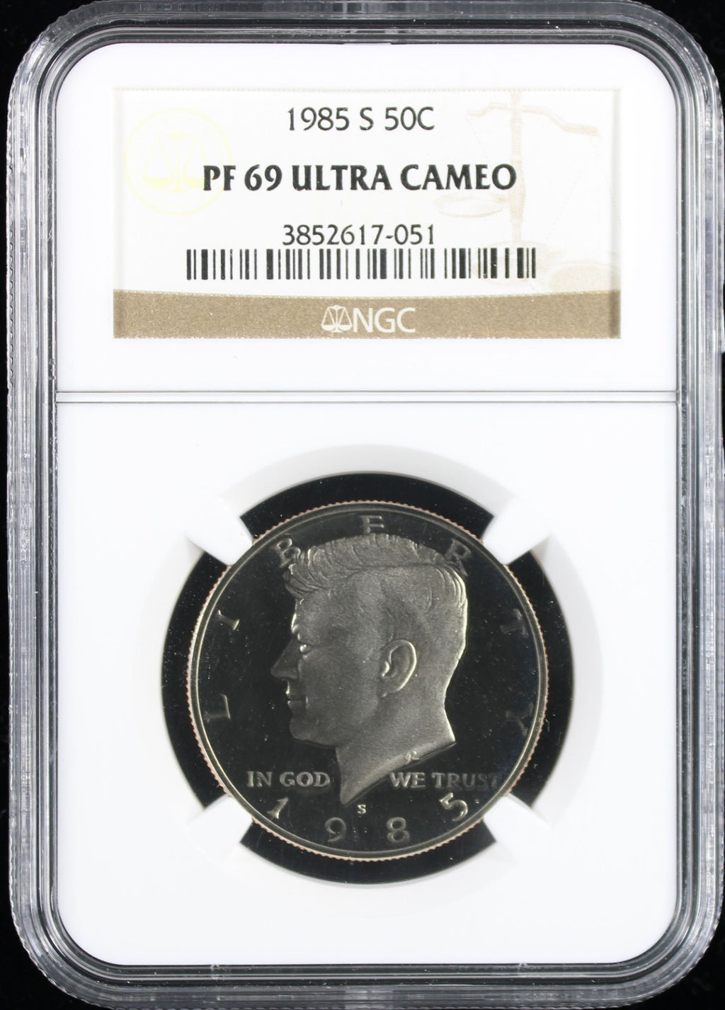 1985-S Kennedy Proof Half Dollar 50c NGC PF 69 Ultra Cameo