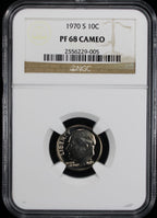 1970-S Proof Roosevelt Dime 10c NGC PF68 UC Ultra Cameo