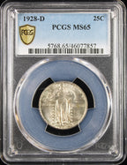 1928-D Standing Liberty 25c PCGS MS65