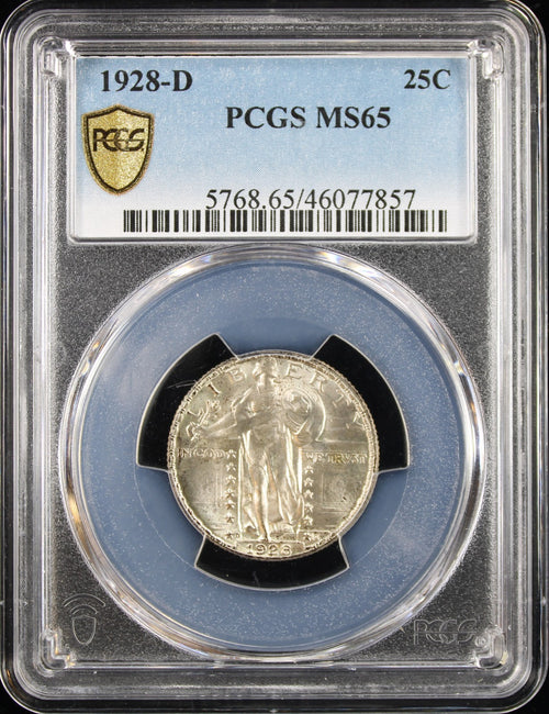 1928-D Standing Liberty 25c PCGS MS65