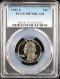 1982-S Proof Washington Quarter 25c PCGS PR70DCAM