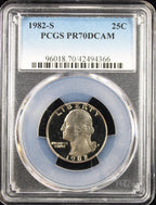 1982-S Proof Washington Quarter 25c PCGS PR70DCAM