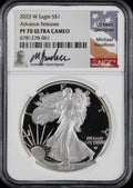 2023-W Silver Eagle NGC PR70UCAM Guadisoso Signed Advance Releases