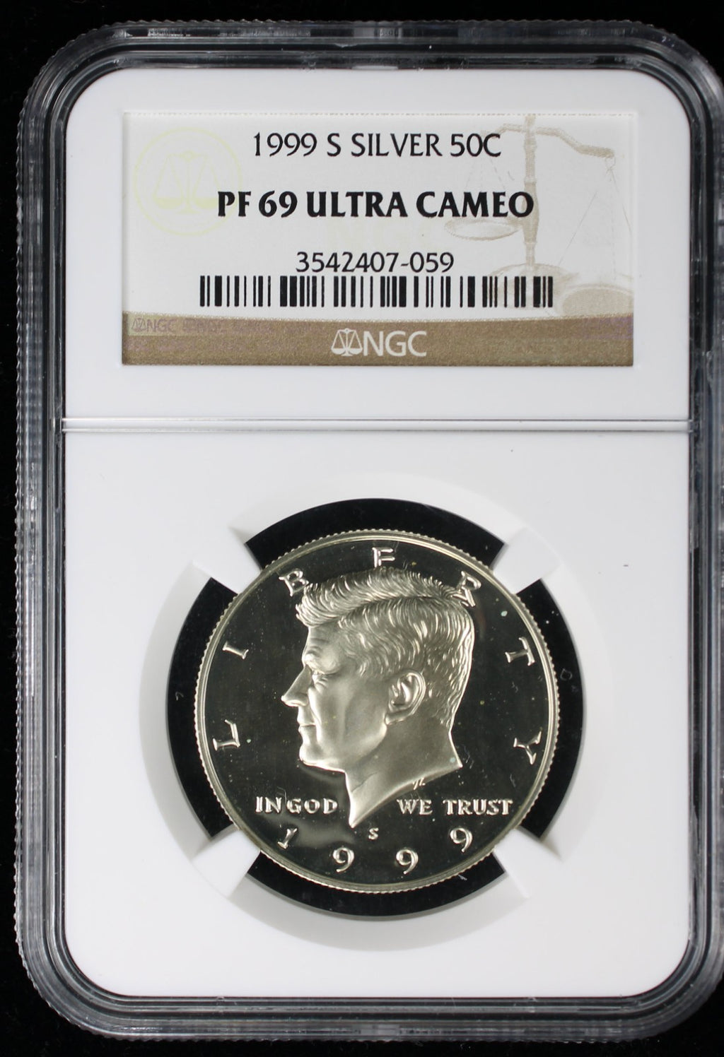 1999-S Kennedy Proof Half Dollar 50c NGC PF 69 Ultra Cameo
