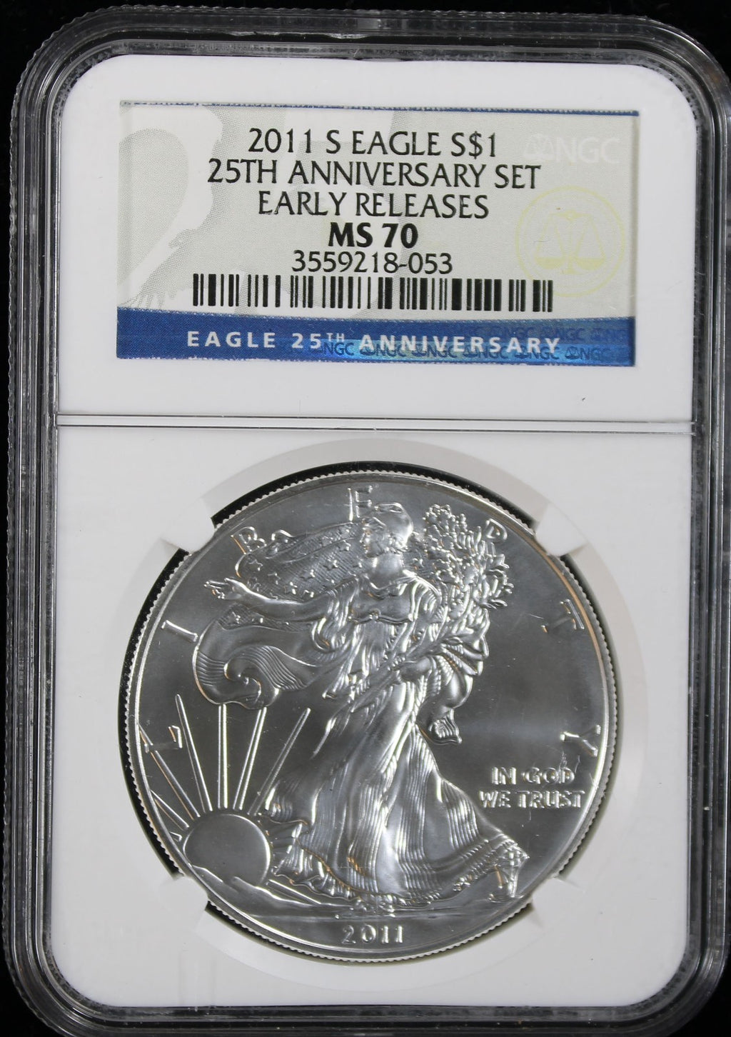 2011 Silver Eagle 25th Anniversary Set NGC PF/MS70