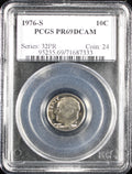 1976-S Proof Roosevelt Dime 10c PCGS PR69 DCAM Deep Cameo