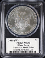 2011-W Silver Eagle MS70 PCGS Struck at West Point Mercanti Signed