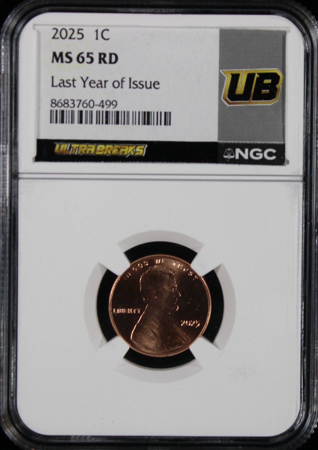 2025 Lincoln Cent NGC MS65 RD