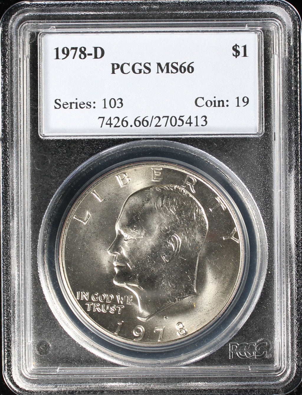 1978-D Eisenhower Clad Dollar $1  PCGS MS66