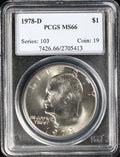 1978-D Eisenhower Clad Dollar $1  PCGS MS66