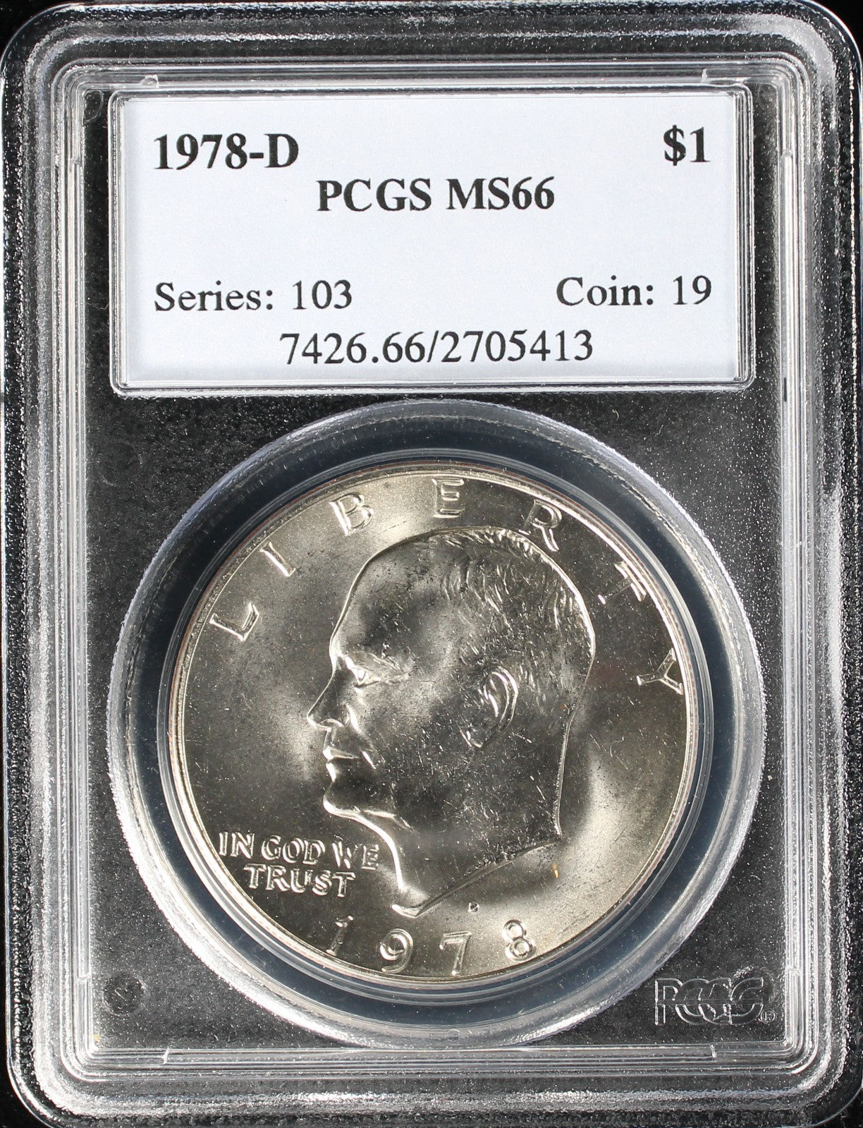 1978-D Eisenhower Clad Dollar $1  PCGS MS66