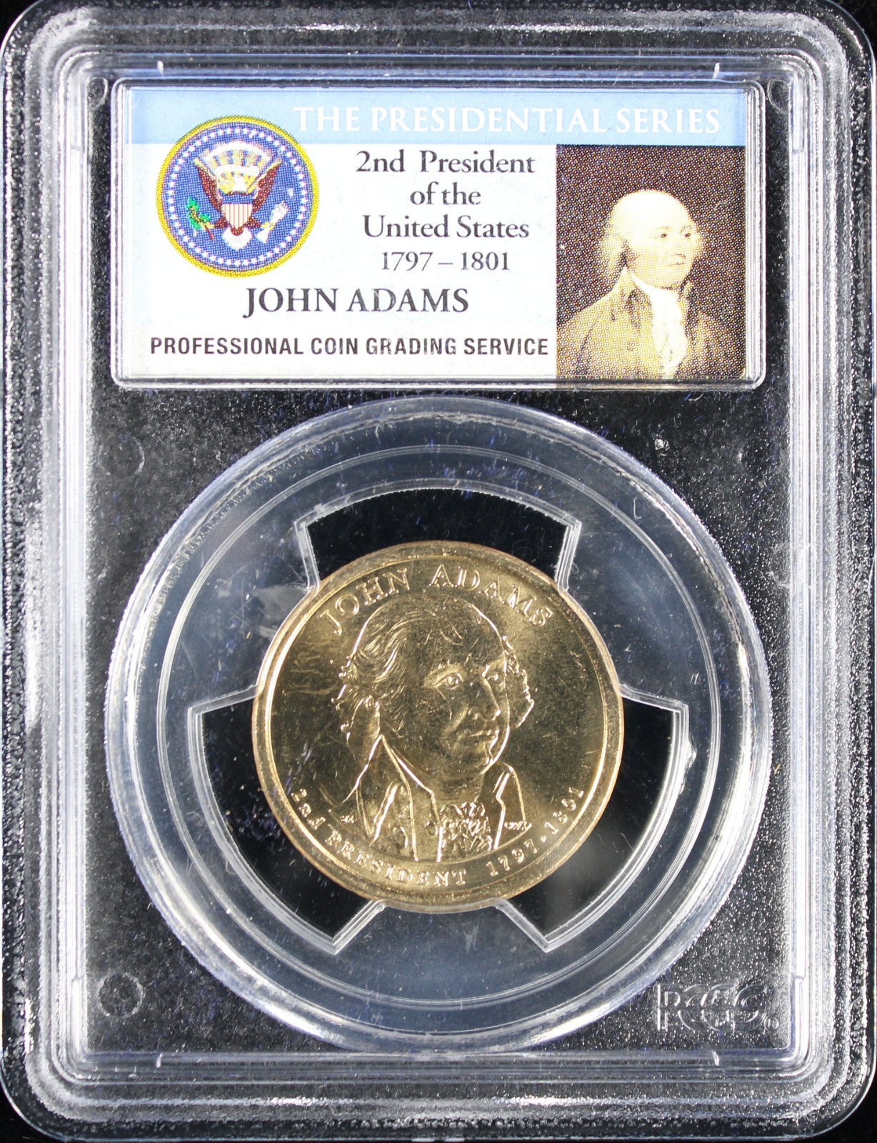 2007 John Adams Dollar PCGS MS63 Doubled Edge Lettering