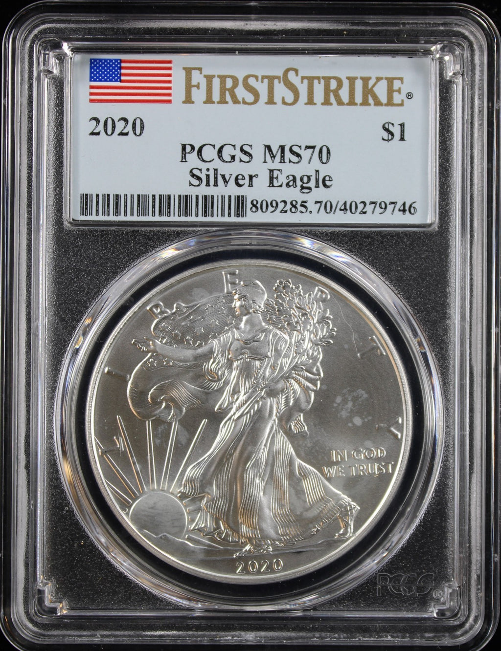 2020 Silver Eagle PCGS MS70 First Strike