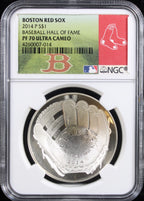 Boston Red Sox $1 Baseball Hall of Fame NGC PF70 Ultra Cameo