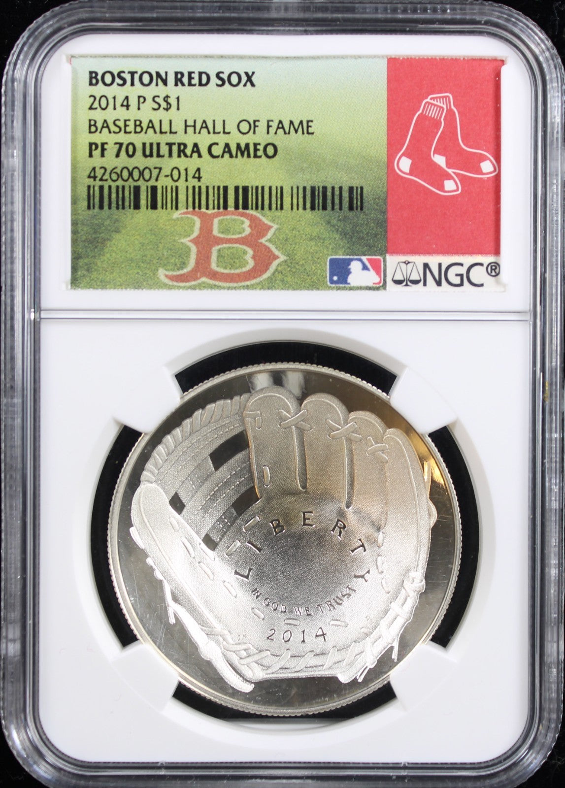 Boston Red Sox $1 Baseball Hall of Fame NGC PF70 Ultra Cameo