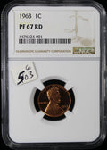 1963 Proof Lincoln Cent 1c NGC PR67 RD