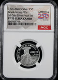 1776-2026-S Silver 25c NGC Revolutionary War PF70UCAM
