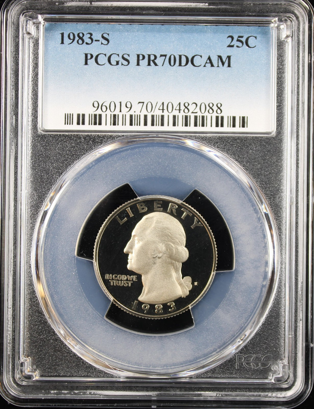 1983-S Proof Washington Quarter 25c PCGS PR70DCAM