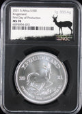 2021 South Africa Silver 1 Krugerrand First Day of Production MS70