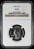 1970-S Proof Washington Quarter 25c NGC PF69