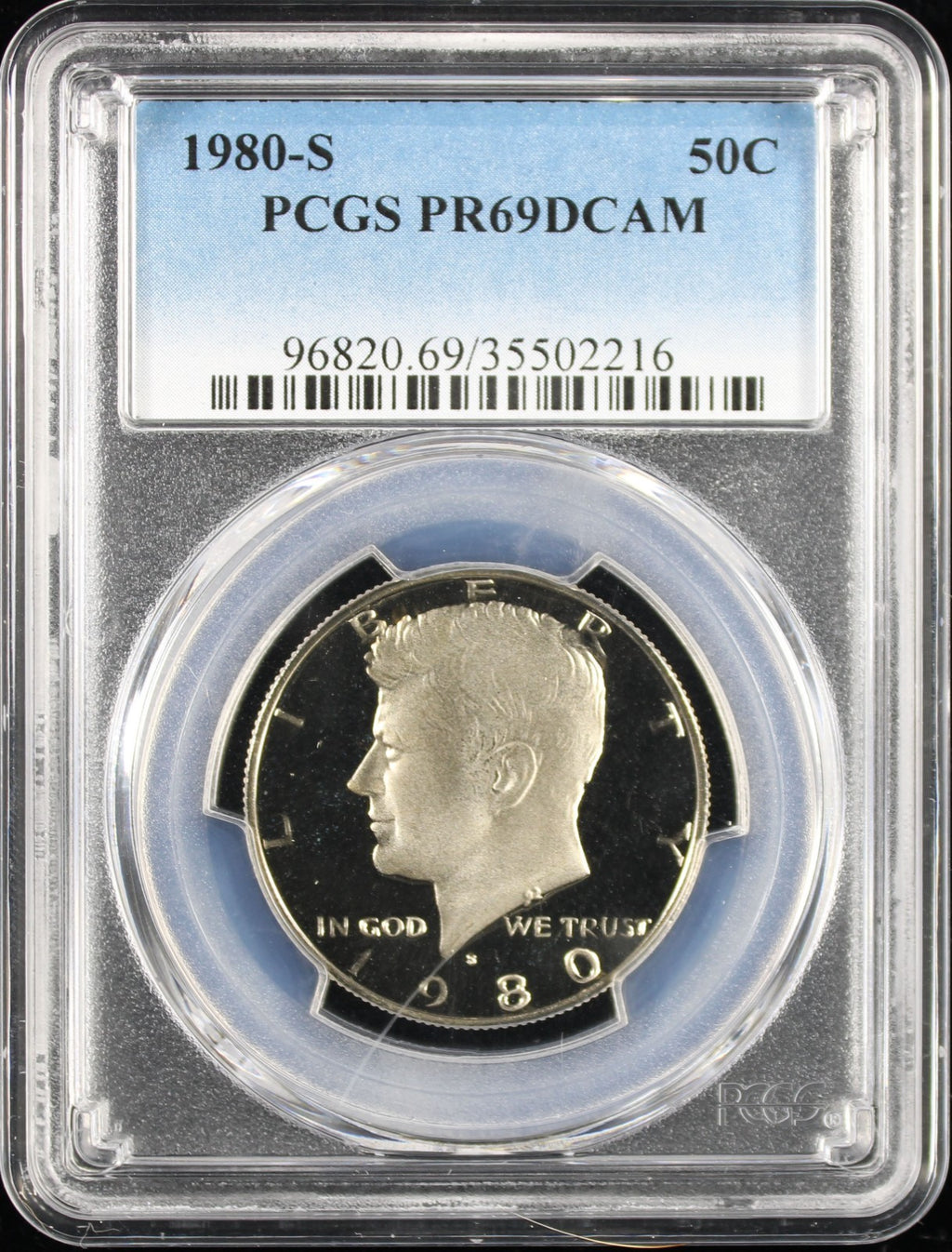 1980-S Kennedy Proof Half Dollar 50c PCGS PR69 Deep Cameo