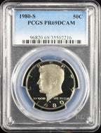 1980-S Kennedy Proof Half Dollar 50c PCGS PR69 Deep Cameo