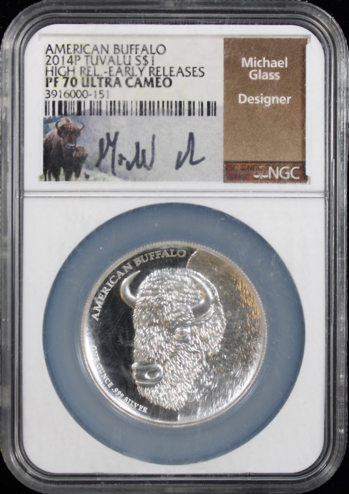2014 $1 Tuvalu American Buffalo PF70 Ultra Cameo Early Releases
