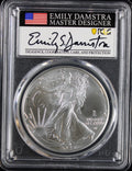 2025 Silver Eagle PCGS MS70 Damstra Signed First Day of Issue Eagle Privy