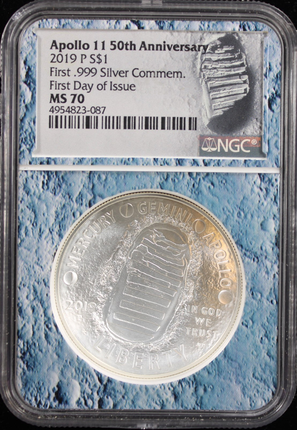 2019 Apollo 50th Anniversary $1 NGC First Day of Issue MS70