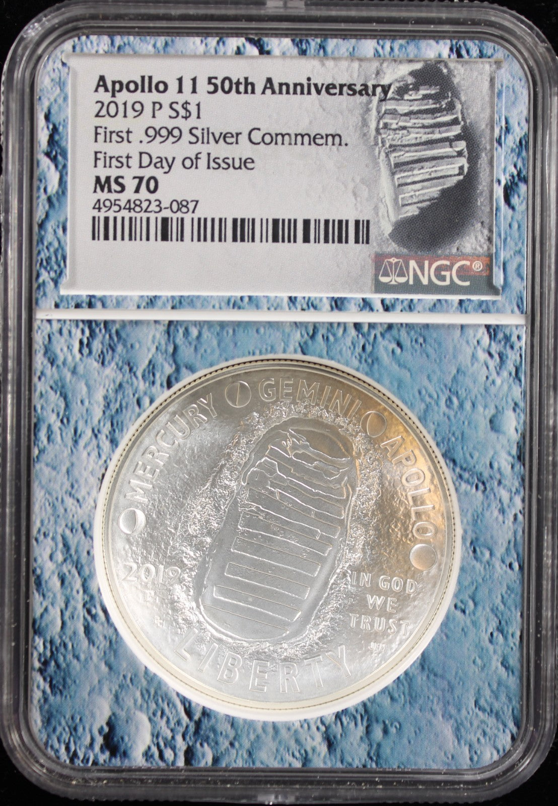 2019 Apollo 50th Anniversary $1 NGC First Day of Issue MS70
