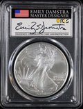 2024 Silver Eagle PCGS MS70 Damstra Signed First Day of Issue
