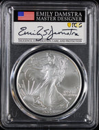 2024 Silver Eagle PCGS MS70 Damstra Signed First Day of Issue