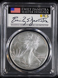 2024 Silver Eagle PCGS MS70 Damstra Signed First Day of Issue