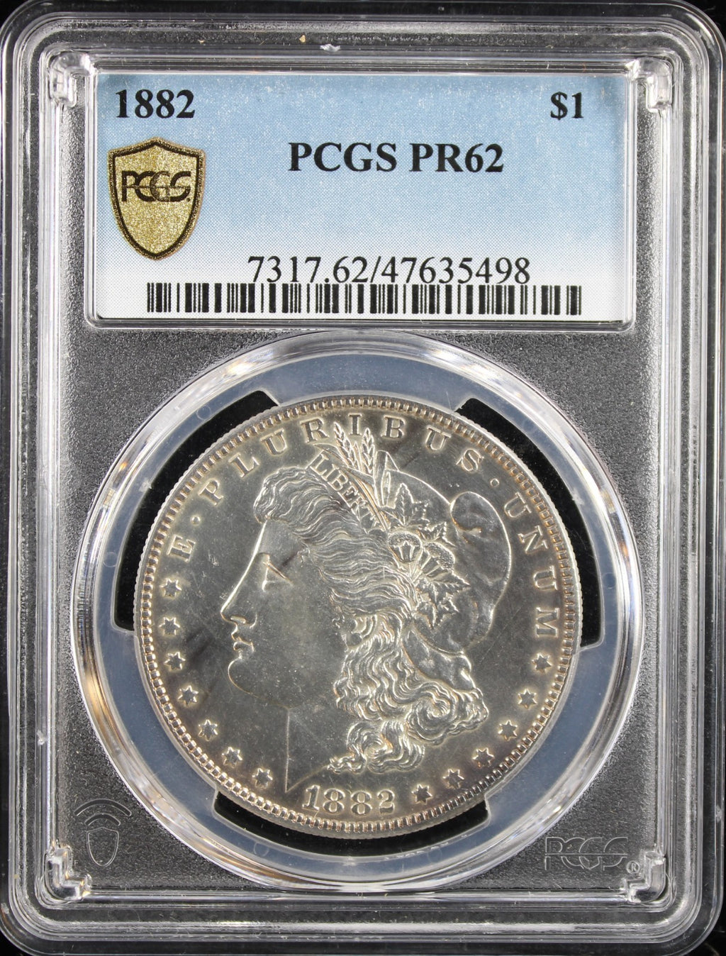 1882 $1 Morgan PCGS PR62