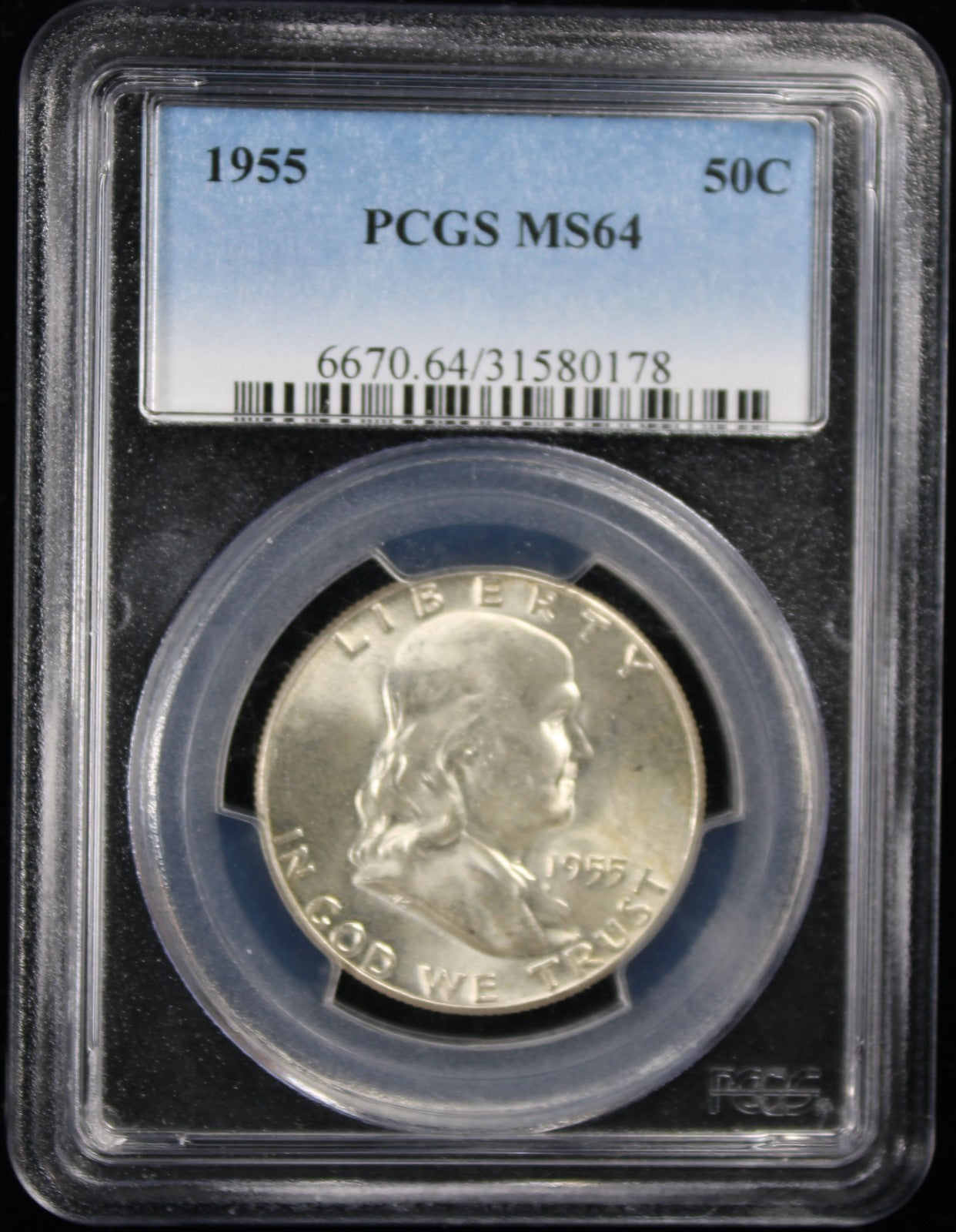 1955 Franklin Half Dollar 50c PCGS MS64